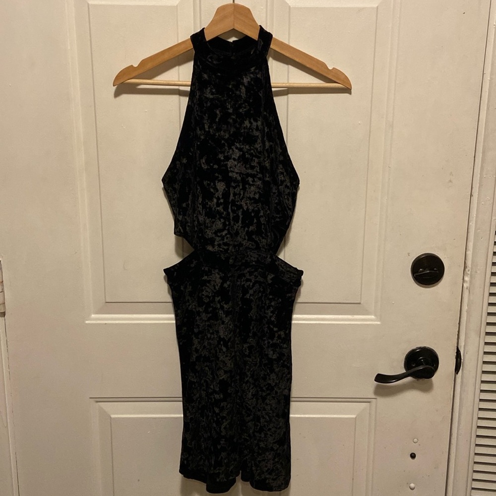 Hollister High Neck Velvet Mini Dress